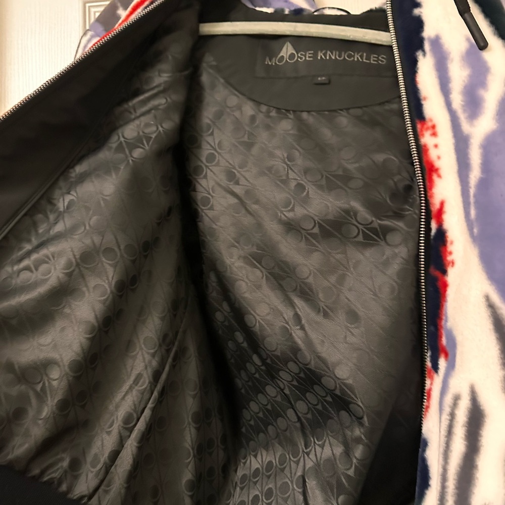 Moose Knuckles Portland Bunny Ski Print Fluffy Jacket - Picture 7 of 10